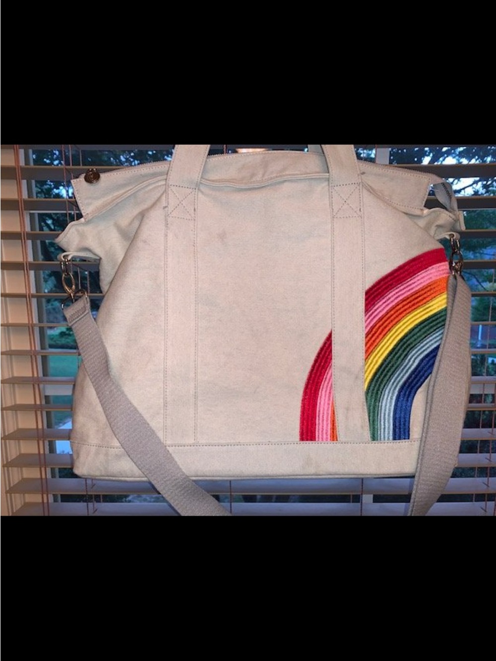 Daily Disc Off-White Canvas Tote Strap